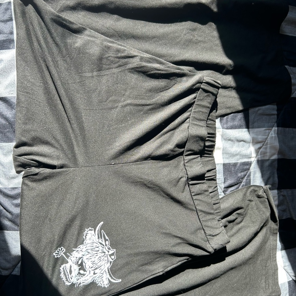 Black Graphic Sweatpants